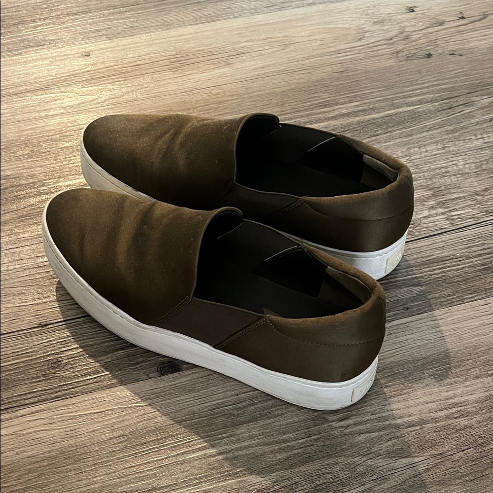 Vince Women's Slip-On Sneakers - Olive Green
